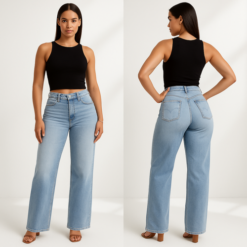 BBL Mid-low Rise Stretch Jeans