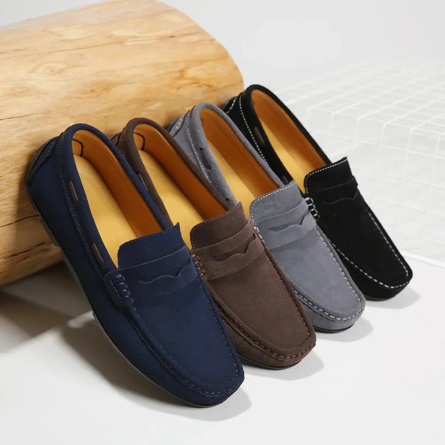 Fletro Genuine Suede Loafers RileyRiver