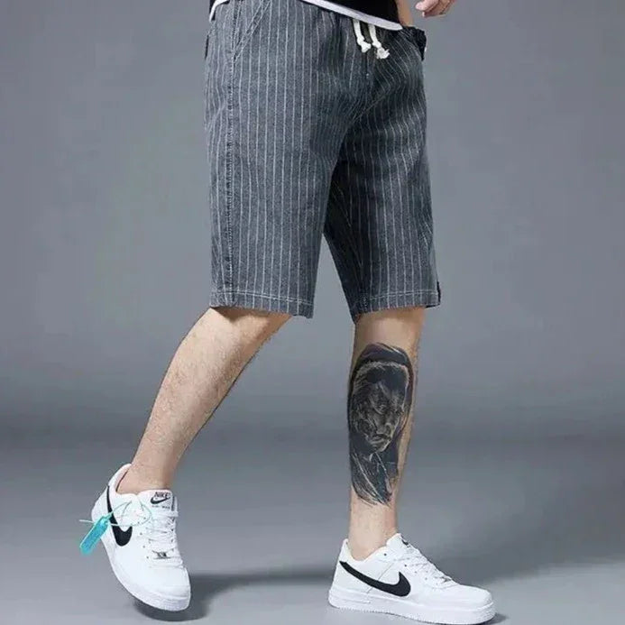 Rayado Cotton Shorts