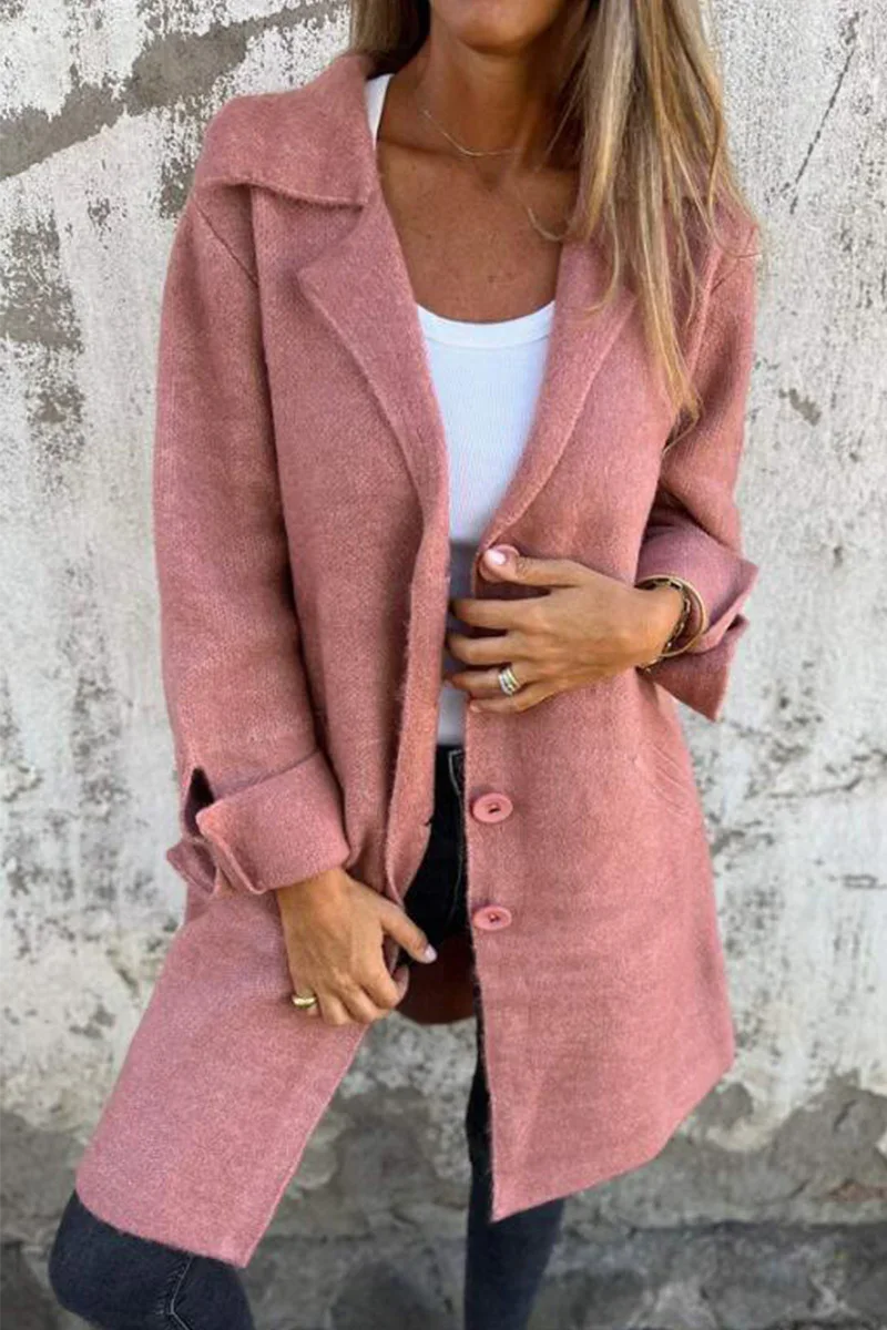 Long Cashmere Buttoned Coat Nexo