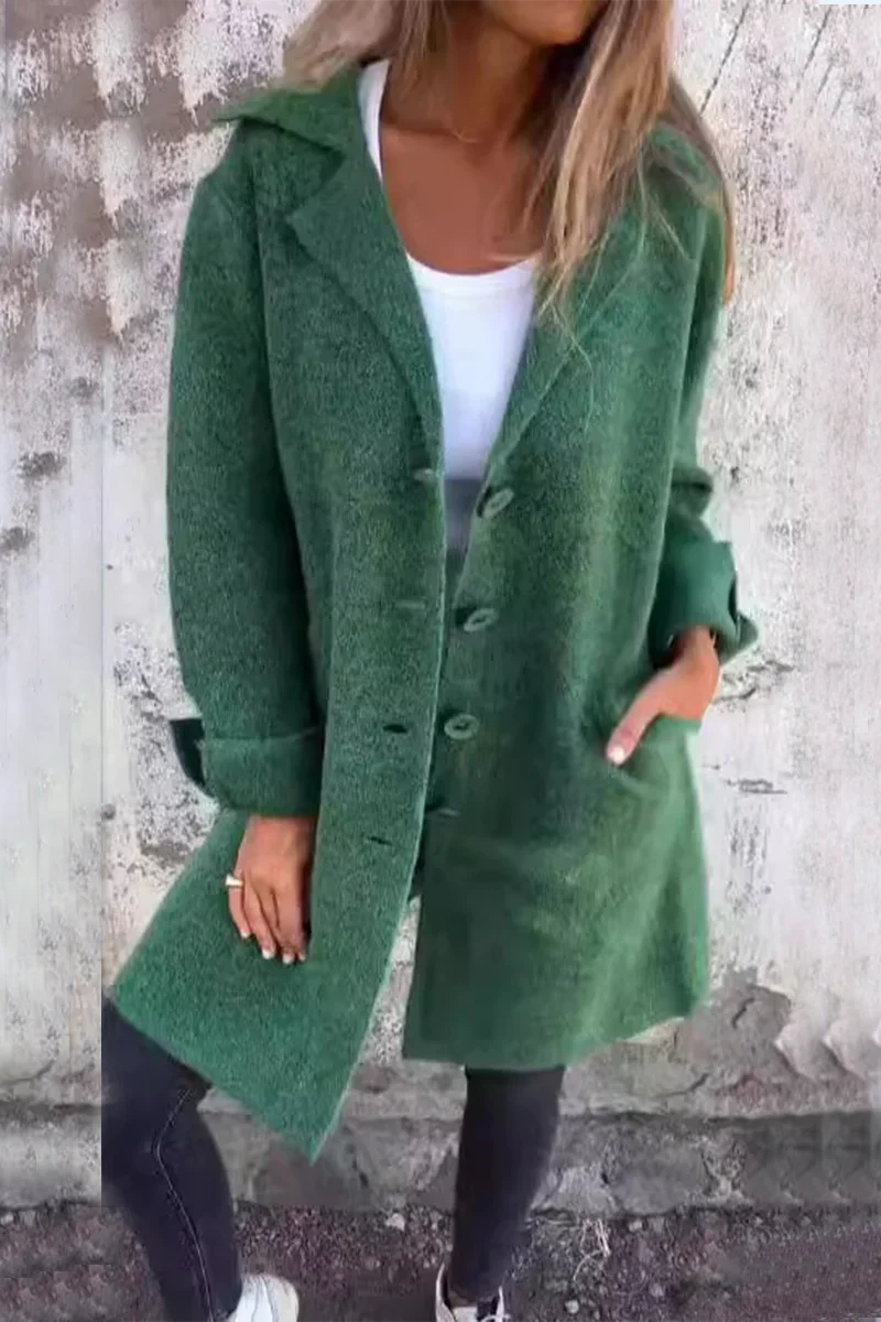 Long Cashmere Buttoned Coat Nexo
