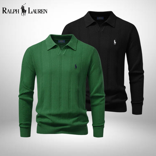 Buy 1 Get 1 Free – RL® Textured Cable-Knit Polo Sweater