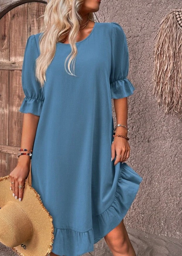 Isolde™ - Chic Ruffle Hem Dress