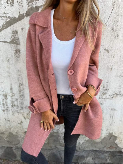 Manteau Boutonné Long En Cachemire Nexo